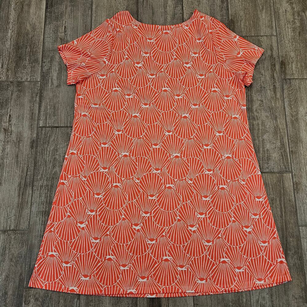 Lemon Way Dress Womens Size 2X Orange Clam Shell Print T-Shirt Short Sleeve - Picture 4 of 8